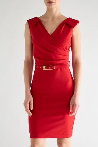 Robe fourreau - Rouge