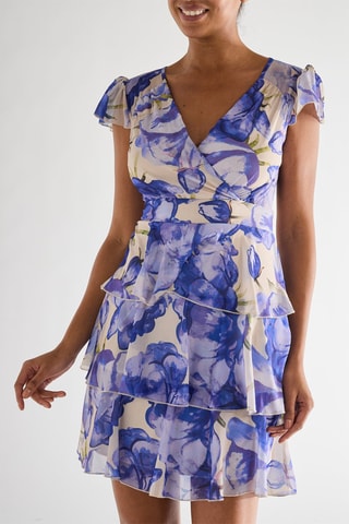 Robe volantée - Bleu