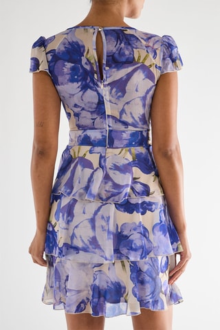 Robe volantée - Bleu