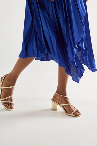 Robe plissée - Bleu cobalt