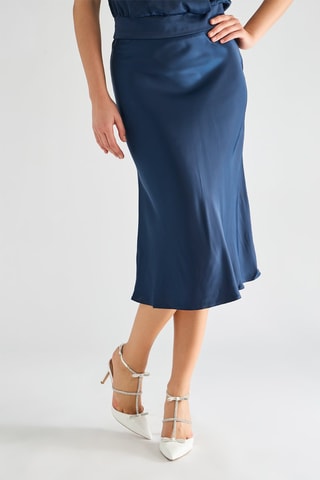 Jupe midi - Bleu marine