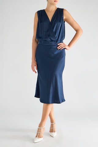 Jupe midi - Bleu marine