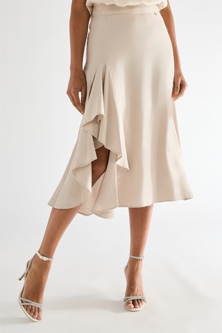 Jupe midi - Beige