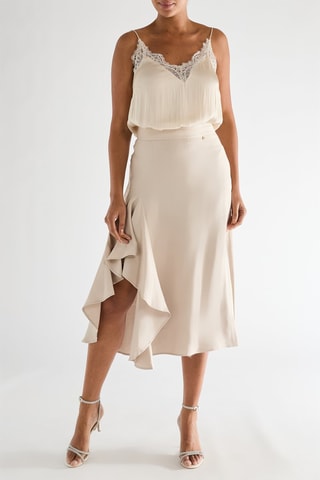 Jupe midi - Beige