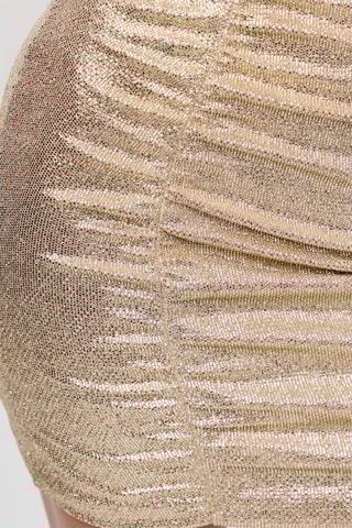 Minijupe taille haute - Doré