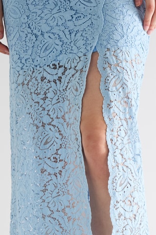 Jupe longue en dentelle - Bleu