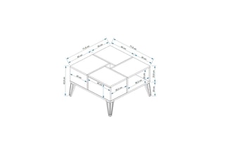 Table basse Nirvana - 71,8 x 43,8 x 71,8 cm
