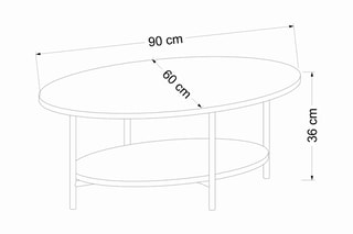 Table basse Elis - 90 x 36 x 60 cm