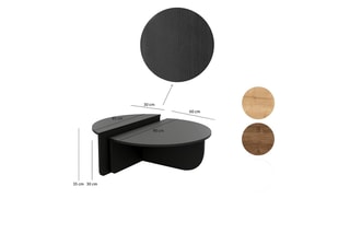 Table basse modulable - 90 x 30 x 60 / 85 x 35 x 30 cm