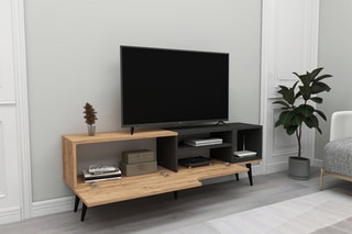 Meuble TV 2 abattants Alba - 150 x 49,6 x 29,6 cm