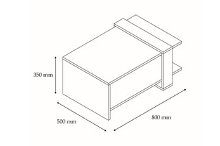 Table basse - 80 x 35 x 55 cm