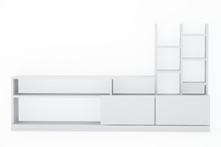 Meuble TV 2 abattants - 164,4 x 25 x 91,3 cm