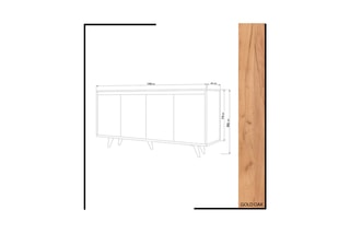 Buffet 4 portes - 140 x 86 x 40 cm