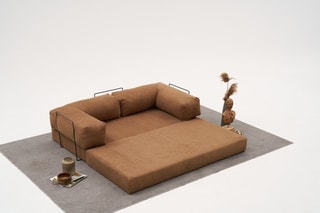 Canapé modulable convertible Comfort - Marron - 3 places - En tissu chenille