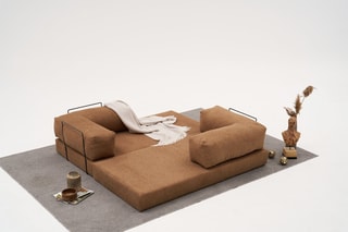 Canapé modulable convertible Comfort - Marron - 3 places - En tissu chenille