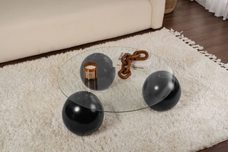 Table basse en verre Miro - 85 x 30 x 85 cm