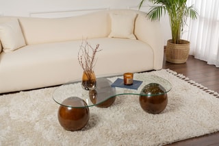 Table basse en verre Sphere - 120 x 30 x 70 cm