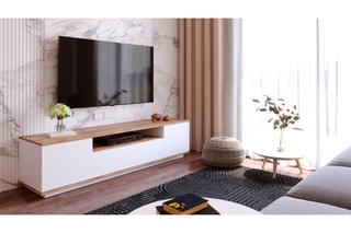 Meuble TV 3 tiroirs - 180 x 44,6 x 44,5 cm