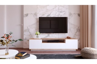 Meuble TV 3 tiroirs - 180 x 44,6 x 44,5 cm