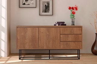 Bahut 2 portes Ruba - 140 x 36 x 72 cm