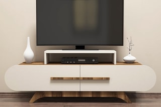 Meuble TV 2 abattants  - 145 x 50 x 37 cm