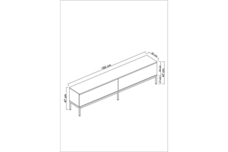 Meuble TV 1  abattant Lord  - 180 x 47 x 30 cm