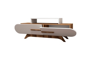 Meuble TV 2 abattants Rose  - 145 x 37 x 50 cm