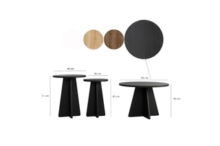 3 tables gigognes  - 60 x 40 x 60 / 40 x 50 x 40 / 30 x 45 x 30 cm