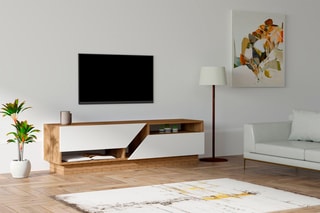 Meuble TV 2 abattants  - 160 x 45 x 40 cm