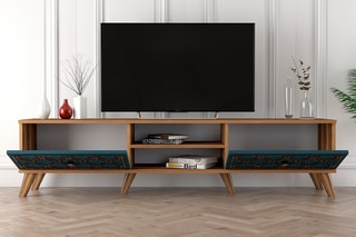 Meuble TV 2 abattants Class - 180 x 35 x 44 cm