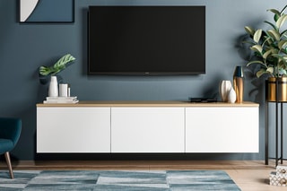 Meuble TV 3 abattants  - 160 x 32 x 35 cm