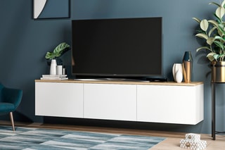 Meuble TV 3 abattants  - 160 x 32 x 35 cm