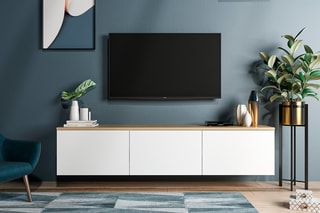Meuble TV 3 abattants  - 160 x 32 x 35 cm