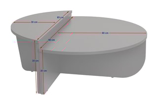 Table basse Orion  - 90 x 30 x 60/ 85 x 35 x 30 cm