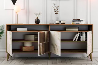 Bahut 4 portes - 180 x 78,6 x 35 cm