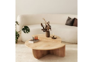 Table basse - Structure en bois - 90 x 60 x 30 cm - 85 x 35 x 30 cm