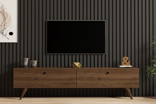 Meuble TV 2 abattants Paris - 160 x 40 x 25 cm