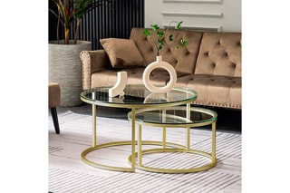 2 tables gigognes Belarus  - 80 x 80 x 45 cm