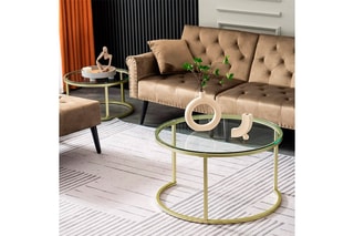 2 tables gigognes Belarus  - 80 x 80 x 45 cm