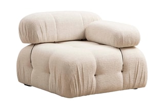 Fauteuil Bubble - Crème - Revêtement en tissu