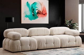 Fauteuil Bubble - Crème - Revêtement en tissu