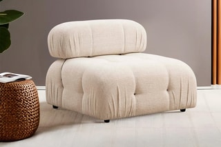 Fauteuil Bubble - Crème - Revêtement en tissu