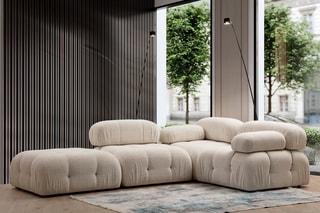 Fauteuil Bubble - Crème - Revêtement en tissu