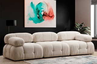 Fauteuil Bubble - Crème - Revêtement en tissu
