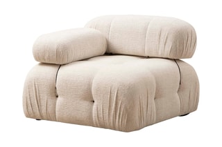 Fauteuil Bubble - Crème - Revêtement en tissu