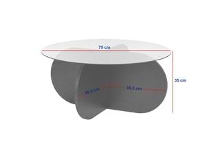 Table basse Aeris - 75 x 35 x 75 cm