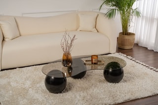 Table basse en verre Sphere - 120 x 30 x 70 cm