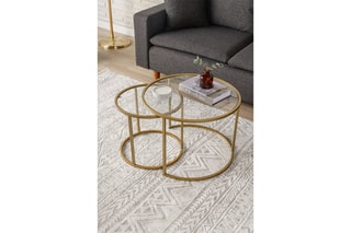 Table basse en verre Belarus - 60 x 43 x 60 cm