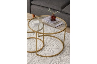 Table basse en verre Belarus - 60 x 43 x 60 cm