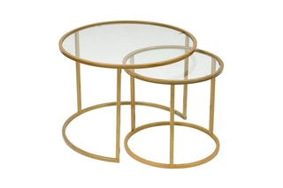 Table basse en verre Belarus - 60 x 43 x 60 cm